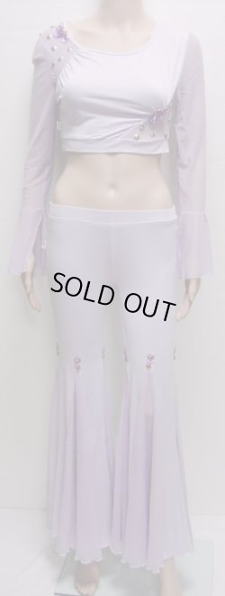 画像1: チョリ＆パンツセット☆キラキラシフォンスリーブ☆ラベンダー