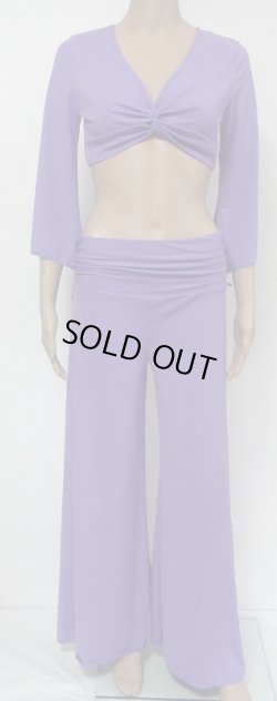 画像1: チョリ＆パンツセット☆シンプルワイドパンツ☆パープル