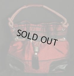 画像1: モロッコのバッグ☆ブラックレッド☆