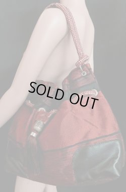 画像2: モロッコのバッグ☆ブラックレッド☆