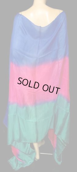 画像1: 5mm habotaiシルクベール☆トリコロール☆ブルー✕フューシャピンク✕グリーン☆