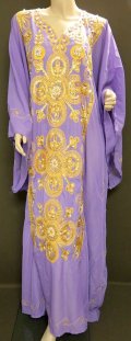 エジプト製トラディショナルハリジドレス☆ラベンダー☆