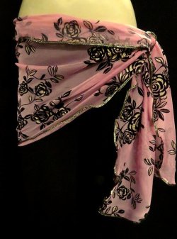 画像1: シャラシャラスパンコールヒップスカーフ☆pink/fushia☆