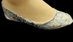 画像1: ブロダリーダンスシューズ☆シルバー☆