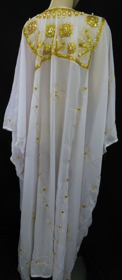 画像3: エジプト製ピーコックハリジドレス＊white ＊