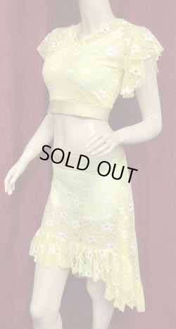 画像2: Amira Jamila オリジナル☆レッスンウェア*cream yellow lace  *