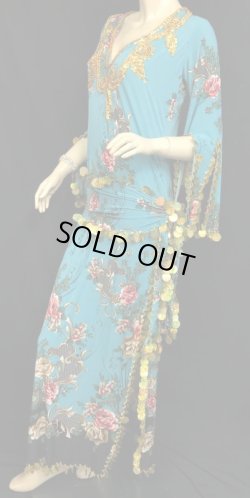 画像2: エジプト製プリントストレッチサイディドレスIlll