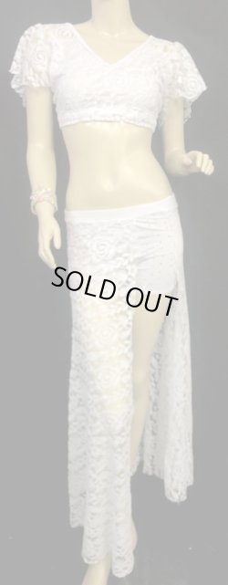 画像1: 	Amira Jamila オリジナル☆レッスンウェア＊lace white ＊