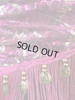 画像3: メッシュスパンコールブロダリーフリンジスカーフ☆ ピンク☆