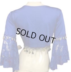 画像2: ストレッチチョリ☆エレガントコインレース* ロイヤルブルー*