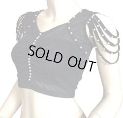 画像2: シャイニーメッシュパールチョリ☆ブラック☆