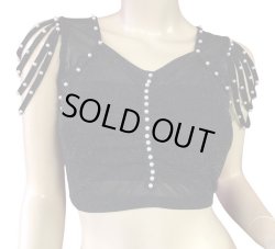 画像1: シャイニーメッシュパールチョリ☆ブラック☆