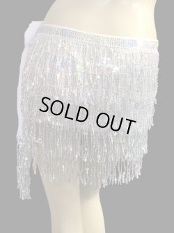 画像2: シャラシャラスパンコールヒップスカーフ☆silver ☆