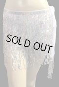 シャラシャラスパンコールヒップスカーフ☆silver ☆