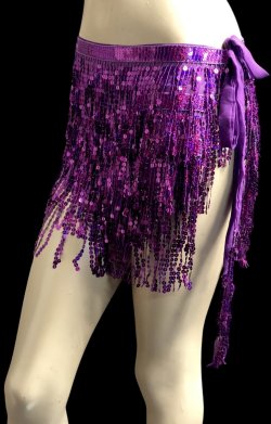 画像3: シャラシャラスパンコールヒップスカーフ☆purple☆