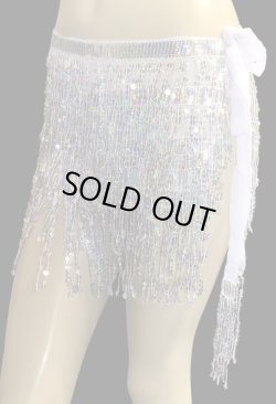 画像3: シャラシャラスパンコールヒップスカーフ☆silver ☆