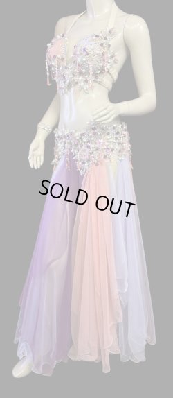 画像3: エジプトAmrオリエンタルコスチューム☆Sherbet salmon pink purple ☆