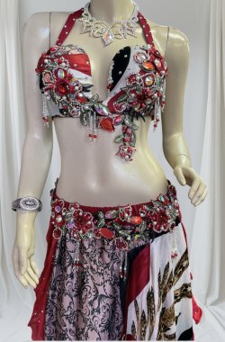 画像2: エジプトオリエンタルコスチューム☆black red ethnic ☆