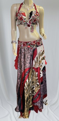 画像1: エジプトオリエンタルコスチューム☆black red ethnic ☆