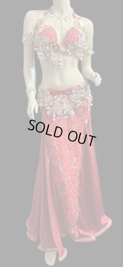 画像2: エジプトAmrオリエンタルコスチューム☆Elegant fresh red ☆