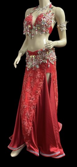 画像5: エジプトAmrオリエンタルコスチューム☆Elegant fresh red ☆