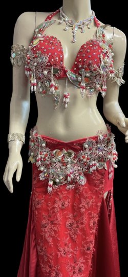 画像3: エジプトAmrオリエンタルコスチューム☆Elegant fresh red ☆