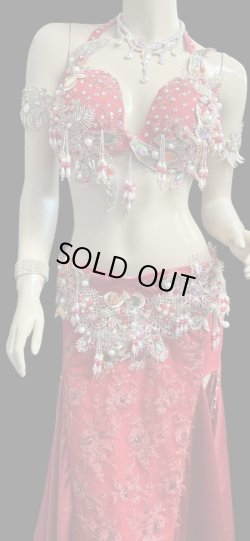 画像3: エジプトAmrオリエンタルコスチューム☆Elegant fresh red ☆