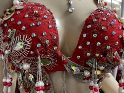 画像7: エジプトAmrオリエンタルコスチューム☆Elegant fresh red ☆