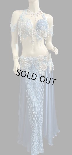 画像2: エジプトAmrオリエンタルコスチューム☆Silky madonna blue ☆