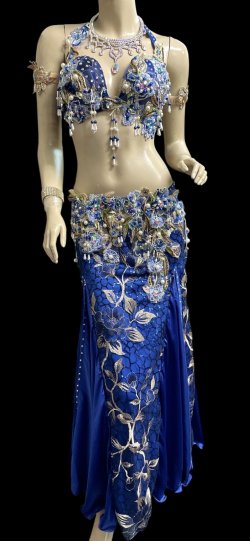 画像1: エジプトAmrオリエンタルコスチューム☆Oriental blue sapphire ☆