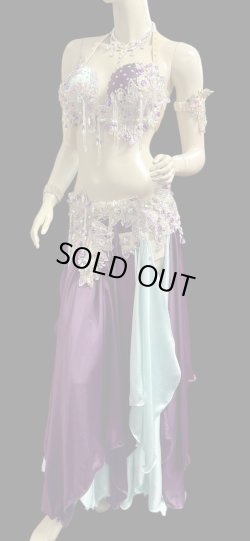 画像4: エジプトAmrオリエンタルコスチューム☆Mintgreen purple celebration ☆