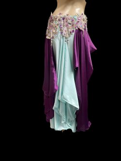 画像5: エジプトAmrオリエンタルコスチューム☆Mintgreen purple celebration ☆