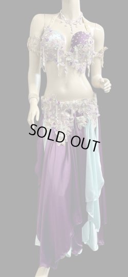 画像2: エジプトAmrオリエンタルコスチューム☆Mintgreen purple celebration ☆