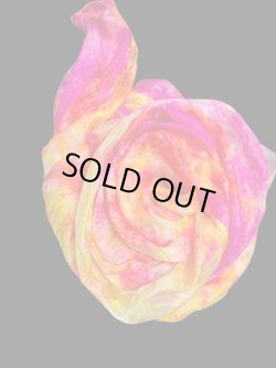 画像2: 5mm habotaiシルクベール☆タイダイ（ムラ染め）☆Fuchsia X orange X  yellow ☆