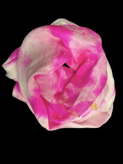 画像2: 5mm habotaiシルクベール☆タイダイ（ムラ染め）☆pink X baby pink ☆