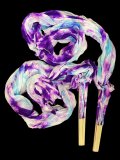 シルクファンベール（２本セット）/タイダイ☆Turquoise &purple☆