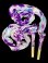 画像1: シルクファンベール（２本セット）/タイダイ☆Turquoise &purple☆ (1)
