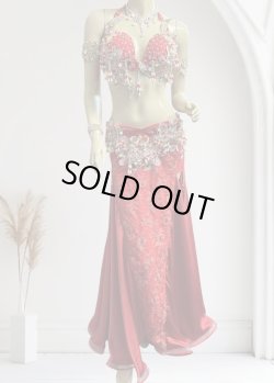 画像1: エジプトAmrオリエンタルコスチューム☆Elegant fresh red ☆