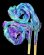 画像1: シルクファンベール（２本セット）/タイダイ☆Purple & turquoise & green ☆ (1)