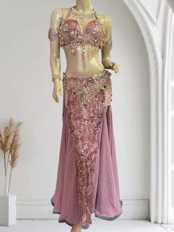 画像1: エジプトAmrオリエンタルコスチューム☆Dreamy smoky pink ☆
