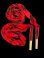 画像1: シルクファンベール（２本セット）/タイダイ☆Red &  black ☆ (1)