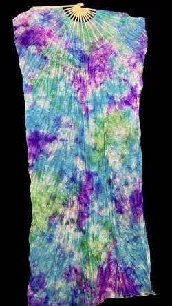 画像2: シルクファンベール（２本セット）/タイダイ☆Purple & turquoise & green ☆