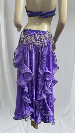 画像4: エジプトオリエンタルコスチューム☆Dark lavender satin brilliant ☆