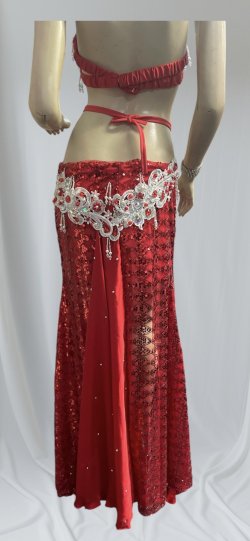 画像4: エジプトオリエンタルコスチューム☆lovely red sequin ☆