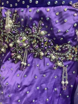 画像6: エジプトオリエンタルコスチューム☆Dark lavender satin brilliant ☆