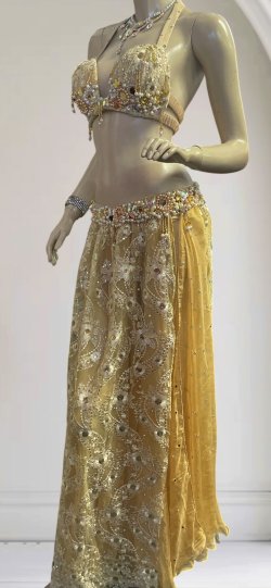 画像2: エジプトオリエンタルコスチューム☆smooth mastard  gold☆