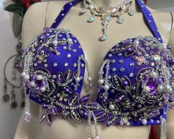 画像5: エジプトオリエンタルコスチューム☆Dark lavender satin brilliant ☆