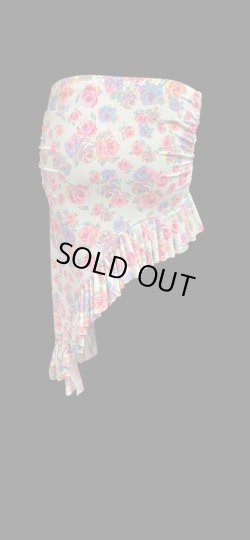 画像2: Amira Jamila オリジナル☆ストレッチフリルヒップスカーフ*multi flowers celebration *