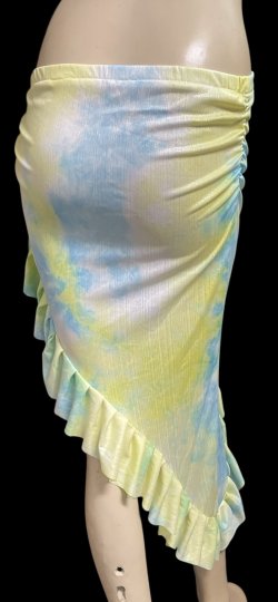 画像2: Amira Jamila オリジナル☆ストレッチフリルヒップスカーフ*frozen yellow green *