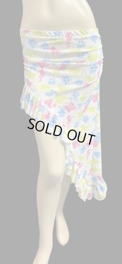 画像1: Amira Jamila オリジナル☆ストレッチフリルヒップスカーフ*lovely mix flowers *